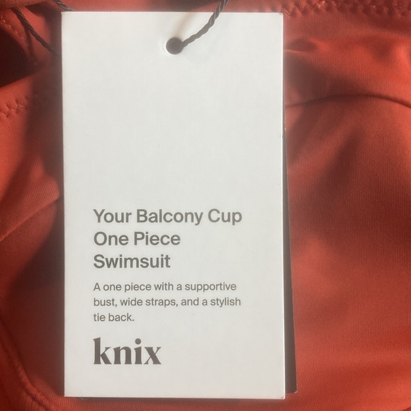 NWT Knix Balcony Cup one piece swimsuit in Lava (orange/red) - Picture 9 of 15